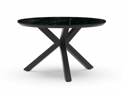 Orbital Dining Table Trespa Marble 120 cm Ø Charcoal