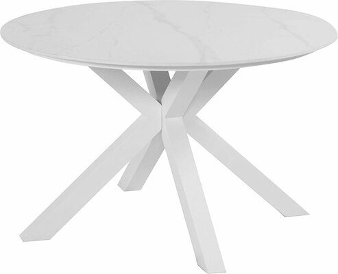 Xander Round Alu Ceramic table White